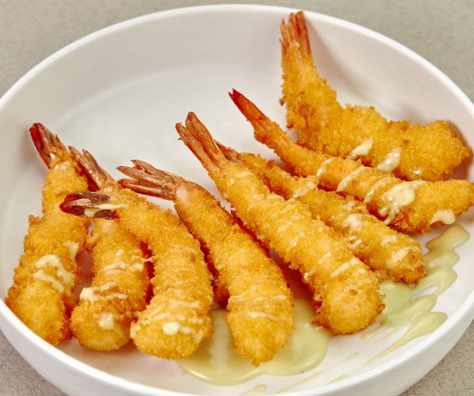 Креветки панко с соусом Васаби 