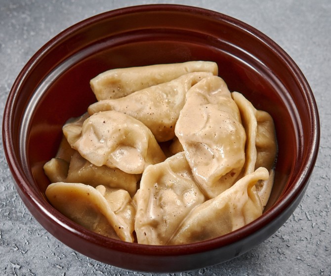 Пельмени из мраморной говядины с перечным соусом XL